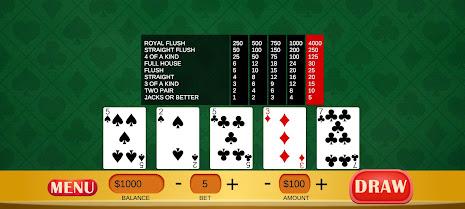 Jacks or Better - Video Poker Captura de pantalla 1