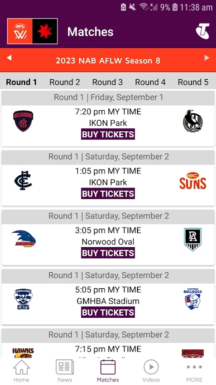 AFLW Official App スクリーンショット 2