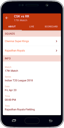 Live Cricket Score & News Capture d'écran 3