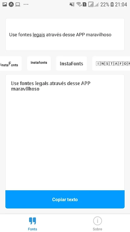 InstaFonts Captura de tela 3