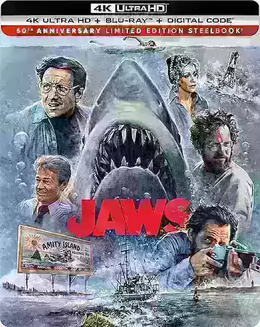 Jaws 50. Yıldönümü 4K Steelbook artık ön sipariş için kullanılabilir