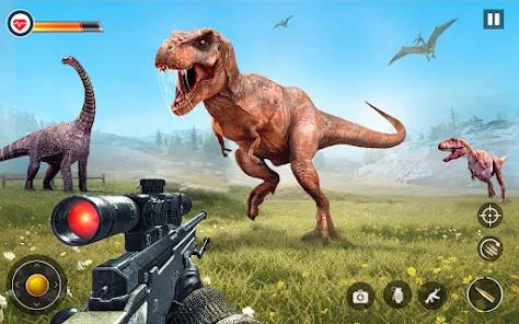 Dino Hunter Sniper 3d: Dinosaur Free FPS Shooting स्क्रीनशॉट 1