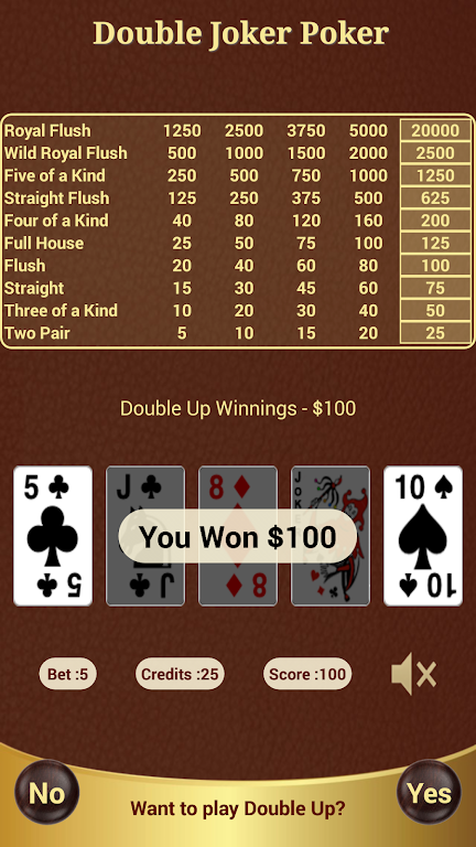 Double Joker Poker ภาพหน้าจอ 2