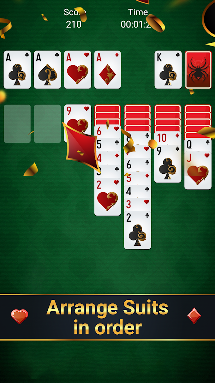 Free spider solitaire - classic solitaire スクリーンショット 2