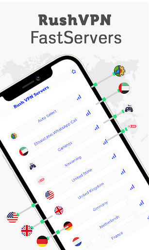 Rush VPN - Secure and Fast VPN ภาพหน้าจอ 1