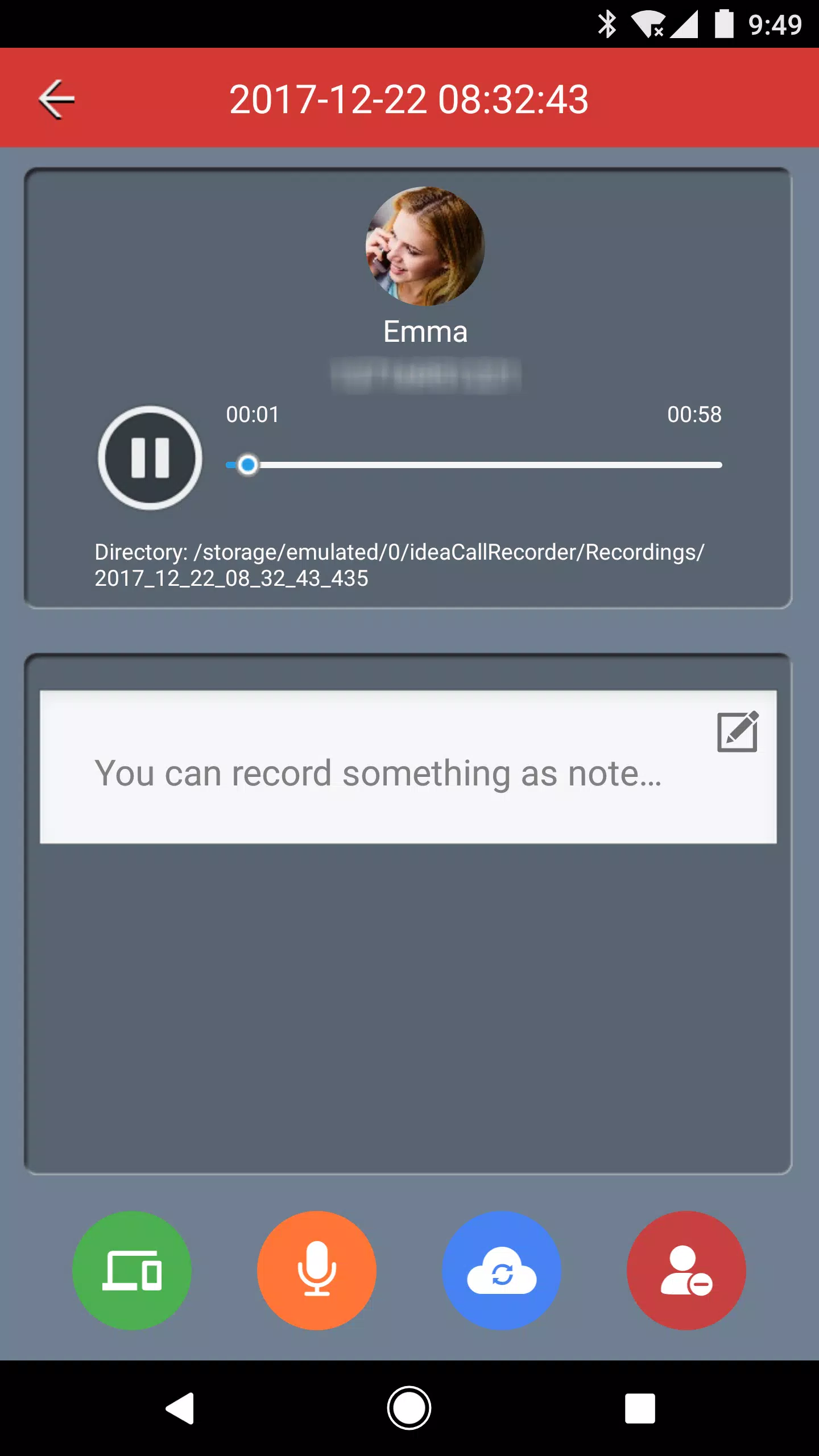 Schermata Call Recorder 2