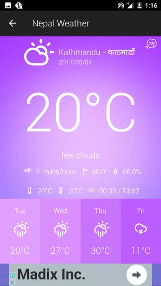 Nepal Weather Ekran Görüntüsü 2