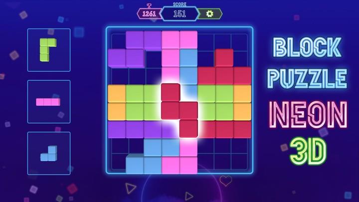 Schermata Block Neon 3D : Disco Puzzle 0