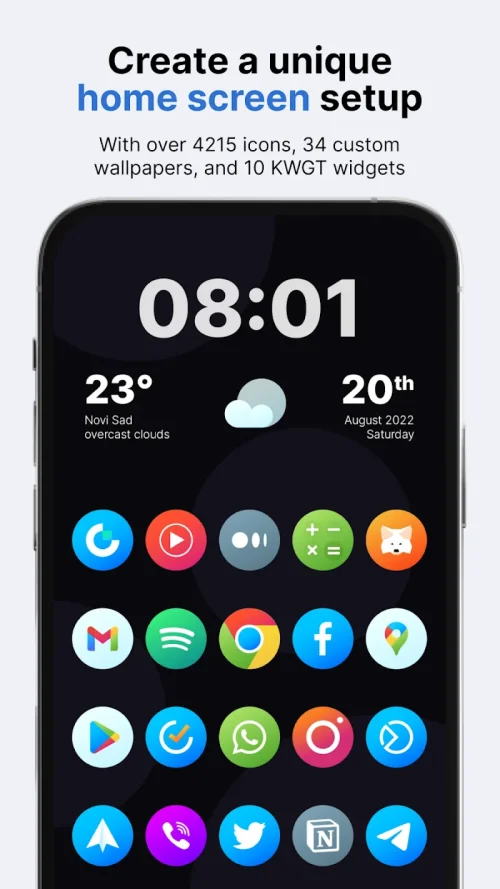 Hera Icon Pack: Circle Icons 스크린샷 0