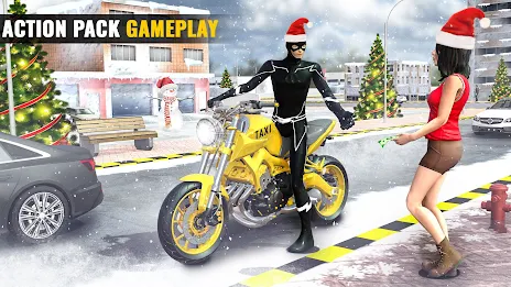 Superhero Bike Taxi: Bike Game স্ক্রিনশট 2