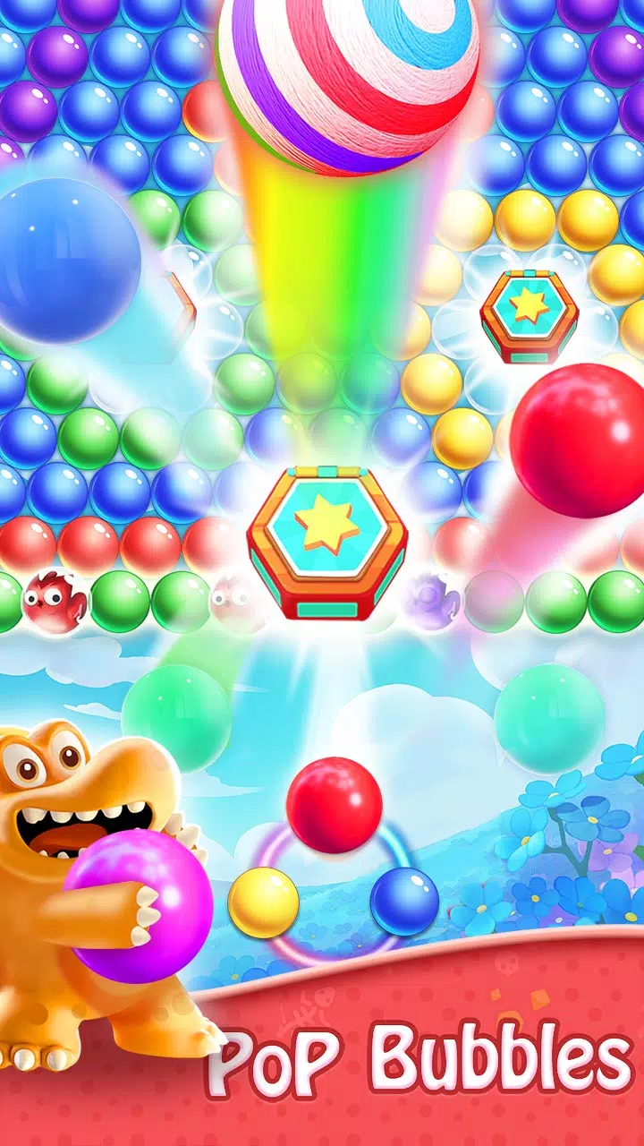 Bubble Shooter - Dino Match Schermafbeelding 1