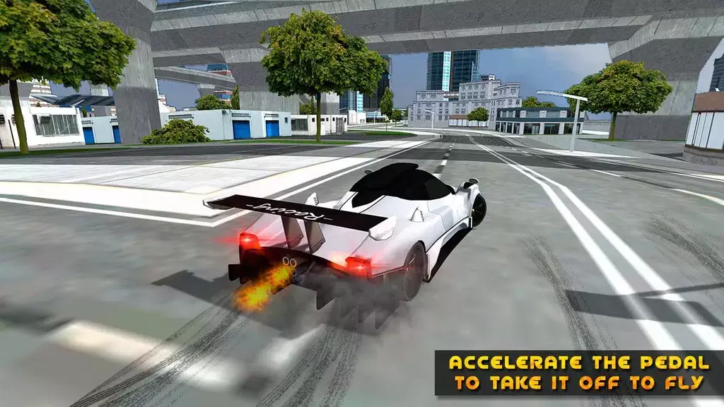 Flying Car Game driving Tangkapan skrin 3