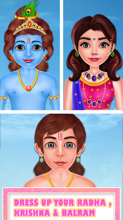 Cute Radha Fashion Makeover Captura de pantalla 2