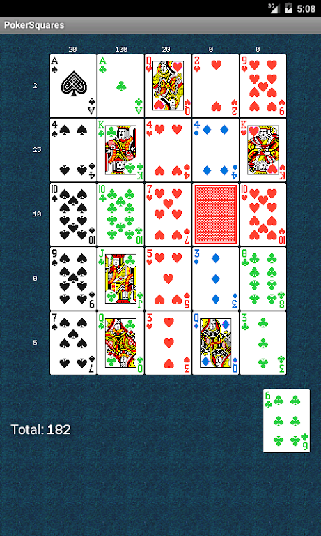 Schermata Poker Squares 0