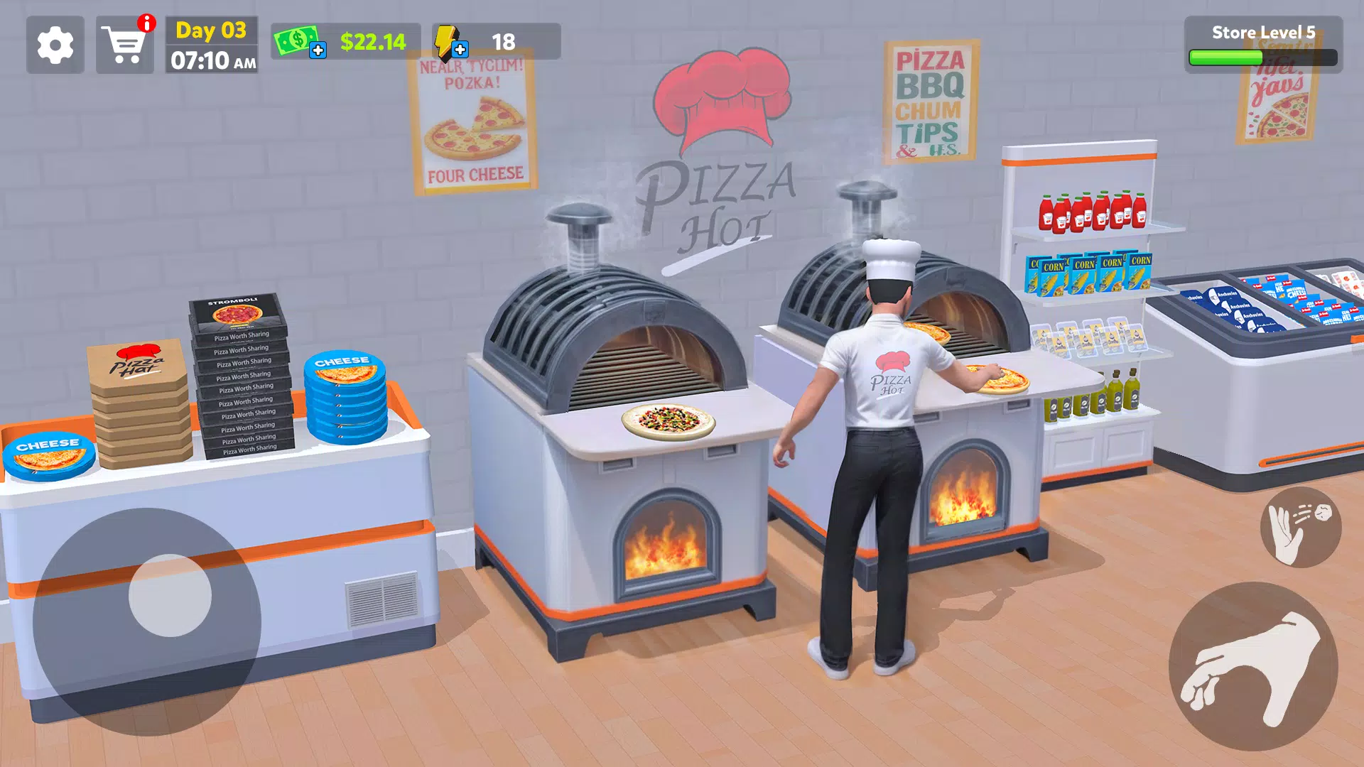 Pizza Shop Simulator 3D Captura de tela 1