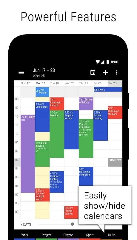 Business Calendar 2 Tangkapan skrin 1