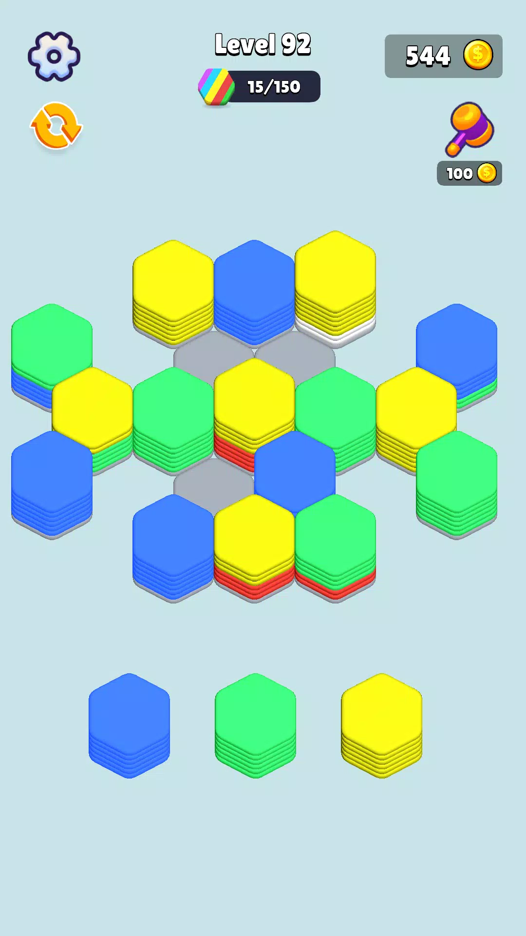 Stack Hexa Sort: Puzzle Match ภาพหน้าจอ 2