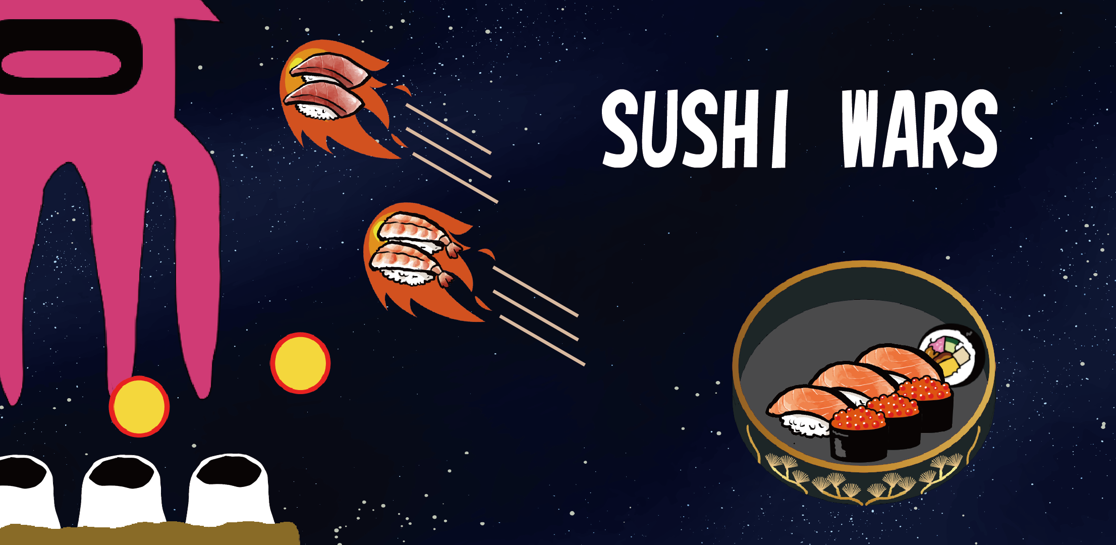 SUSHI WARS - easy shooter game- Zrzut ekranu 0