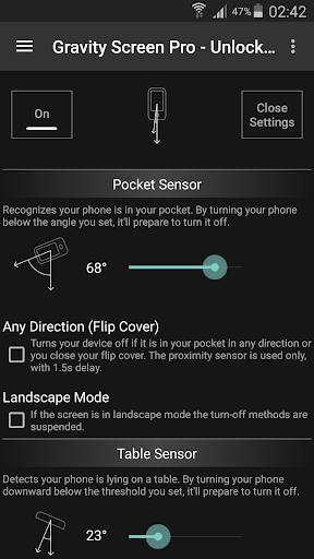 Gravity Screen - On/Off 스크린샷 0