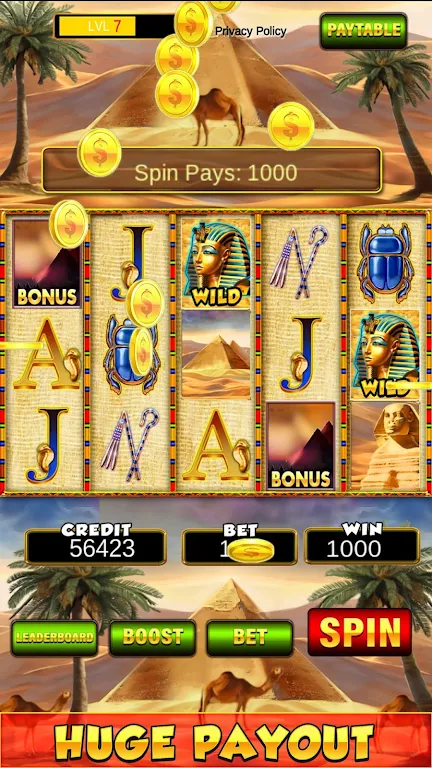 Slot Machine: New Pharaoh Slot - Casino Vegas Feel Tangkapan skrin 0