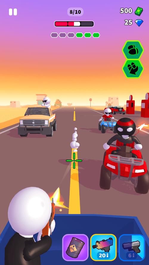 Rage Road - Car Shooting Game Zrzut ekranu 1