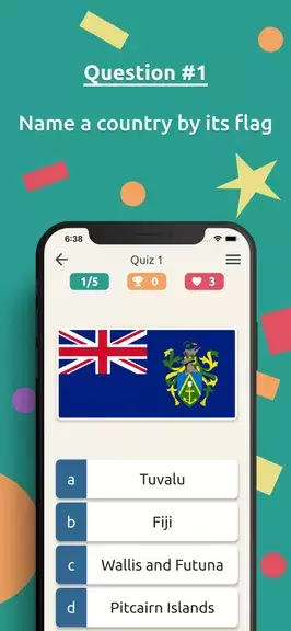 Flags Quiz:  World Geo Trivia Captura de tela 1