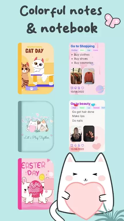 Cute Notes Notebook & Organize ภาพหน้าจอ 0