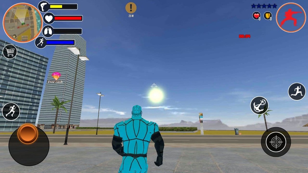 Miami Rope Hero Spider Game Screenshot 1