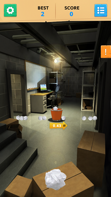 Paper Toss Office - Jerk Boss 스크린샷 0