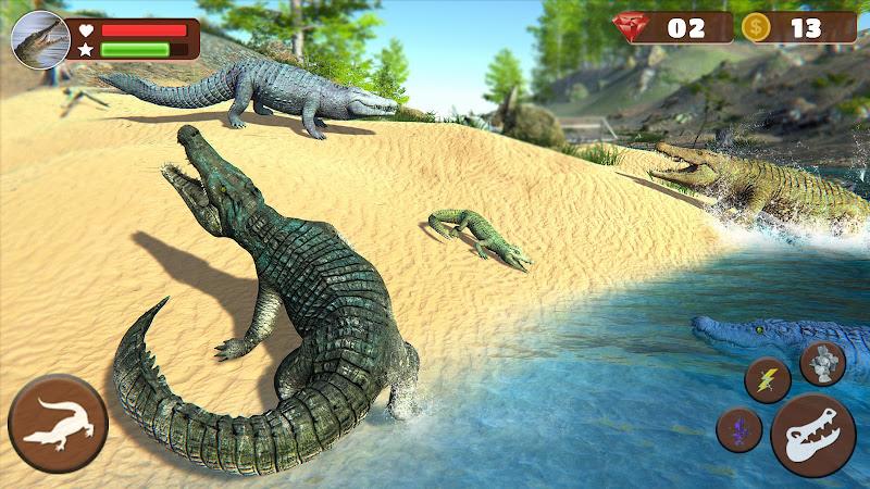 Wild Crocodile Family Sim Game ဖန်သားပြင်ဓာတ်ပုံ 3