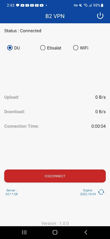B2 VPN Capture d'écran 2