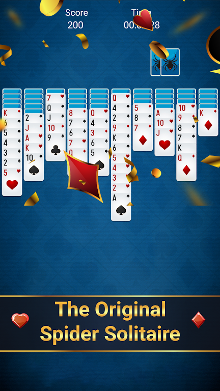 Free spider solitaire - classic solitaire ภาพหน้าจอ 1