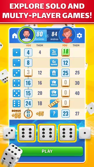 Yatzy: Dice Game Online স্ক্রিনশট 1