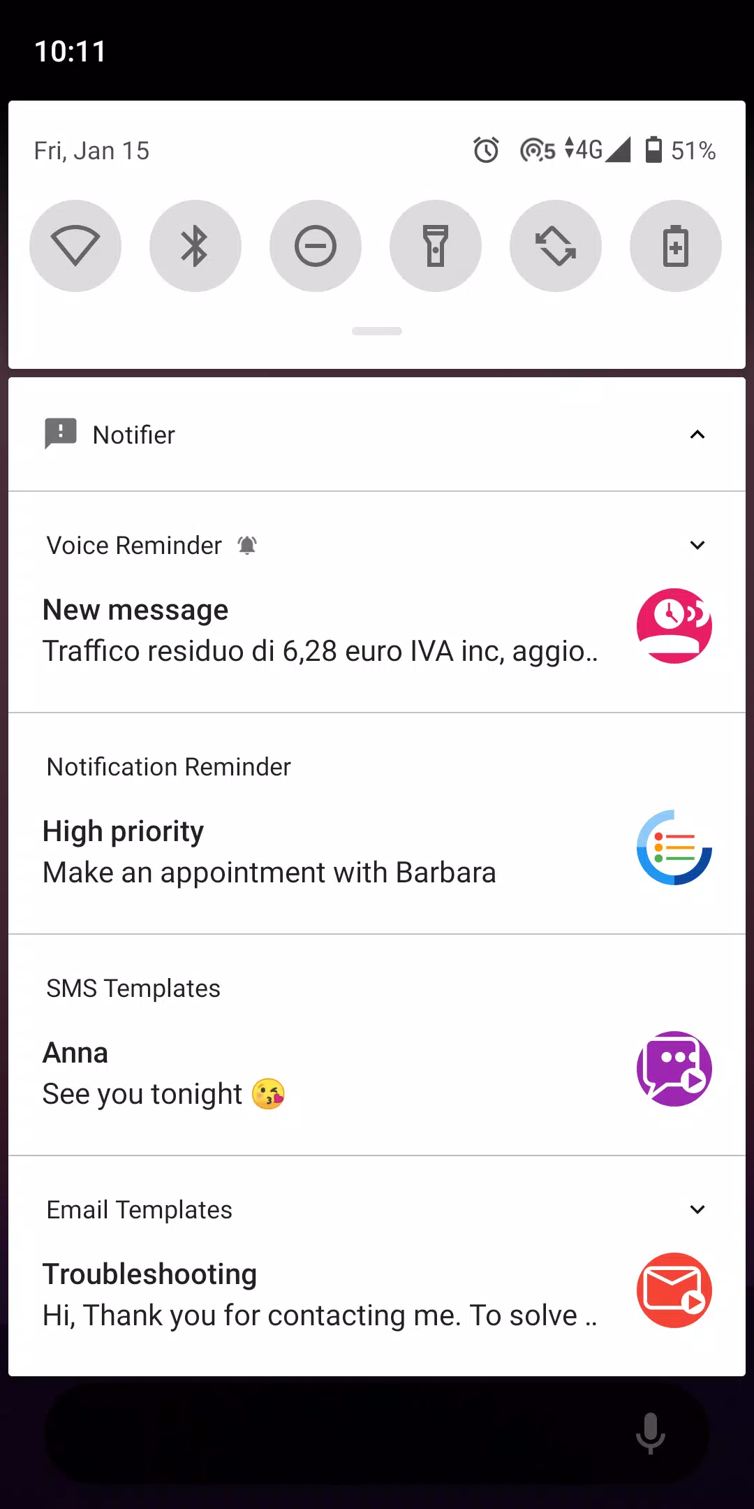 Schermata Fake Notifications 2