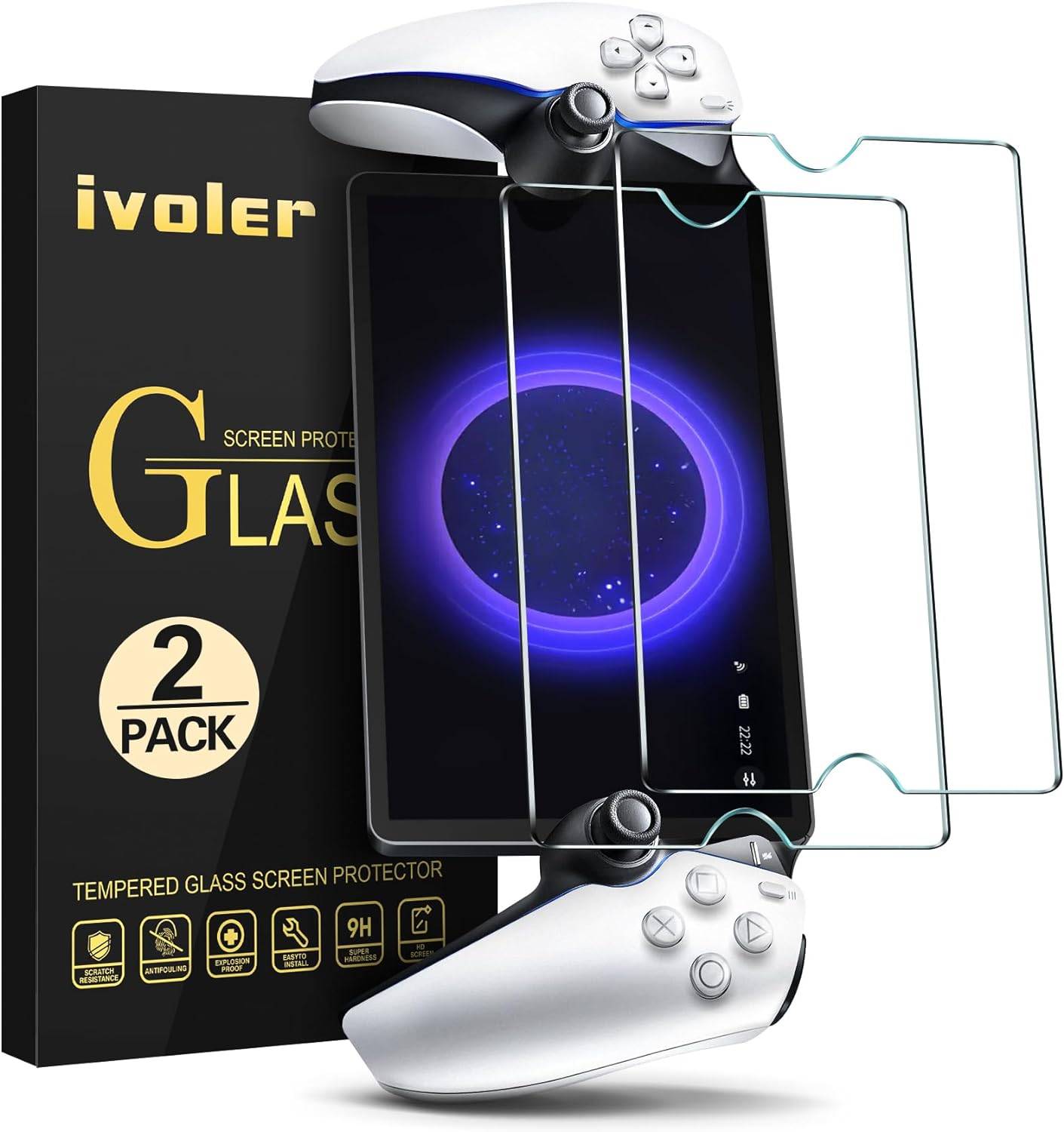 ivoler टेम्पर्ड ग्लास स्क्रीन रक्षक