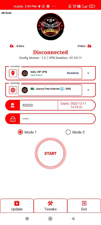 IGOL VIP - VPN Schermafbeelding 0