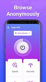 Geek VPN: Fast & Stable Proxy Tangkapan skrin 1