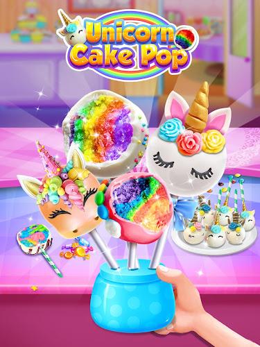 Unicorn Cake Pop - Sweet Food ဖန်သားပြင်ဓာတ်ပုံ 0