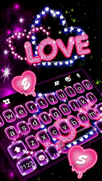 Neon Love Teclado Captura de pantalla 1