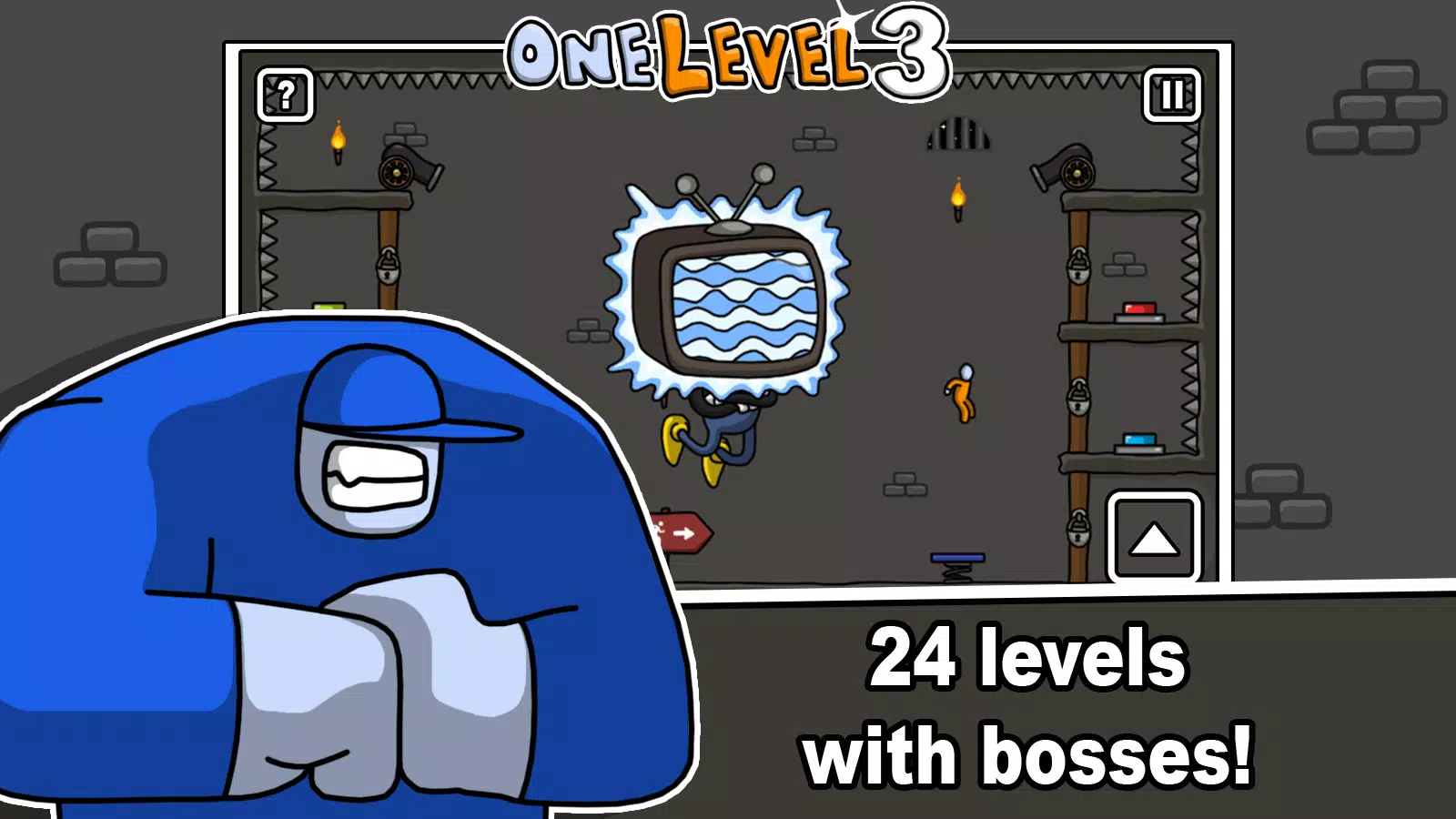 One Level 3 Stickman Jailbreak Ekran Görüntüsü 2