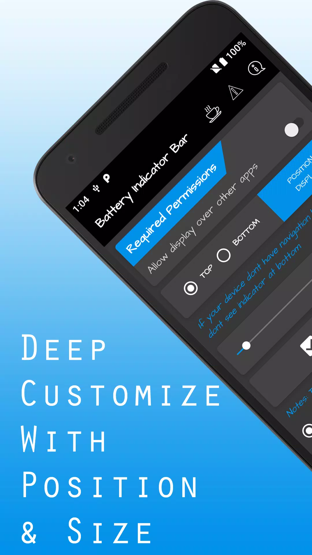 Battery Indicator Bar Captura de tela 2