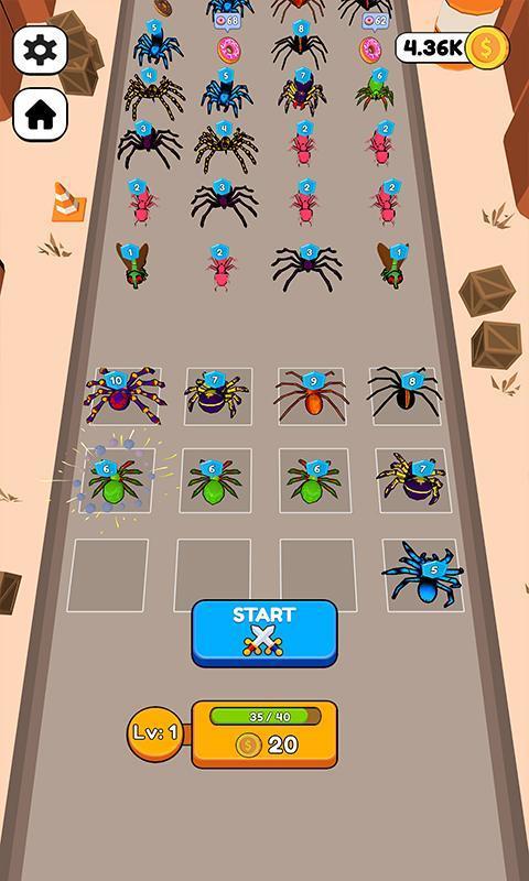 Merge Ants: Underground Battle Tangkapan skrin 1