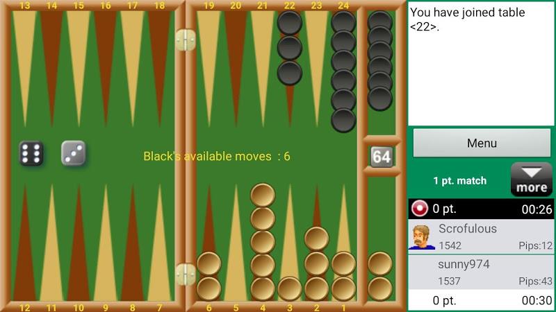 Backgammon Club Captura de pantalla 1