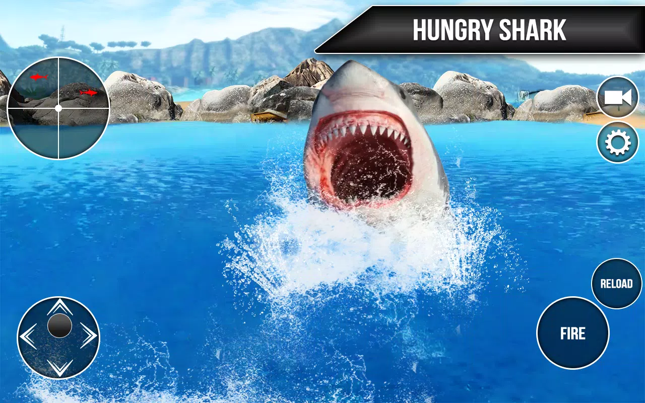 Wild Shark Fish Hunting game Скриншот 0