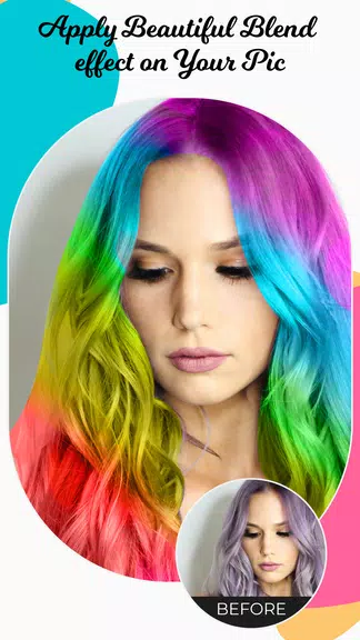 Hair Color Changer Editor Zrzut ekranu 3