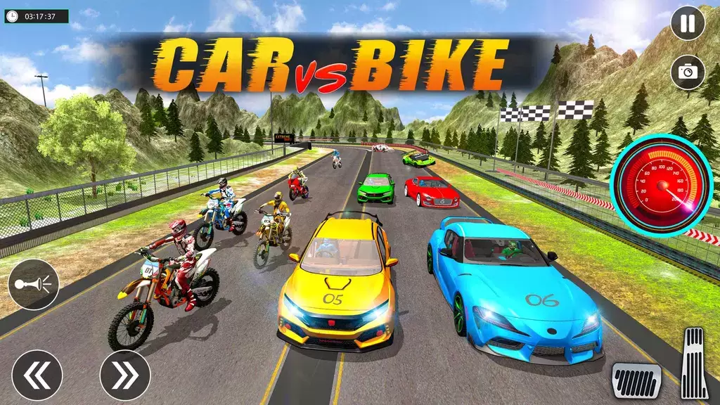 Schermata Sports Car vs Bike Racing 0