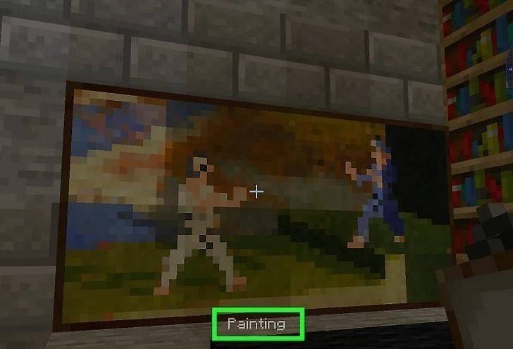 How to hang a painting in Minecraft