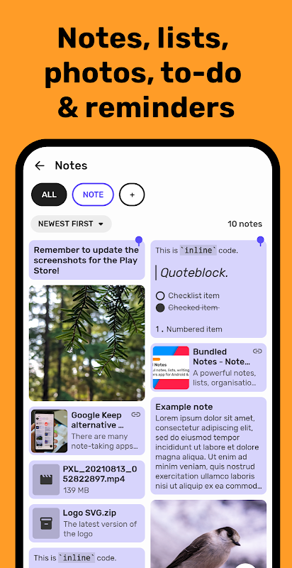 Bundled Notes - Lists, To-do ภาพหน้าจอ 2