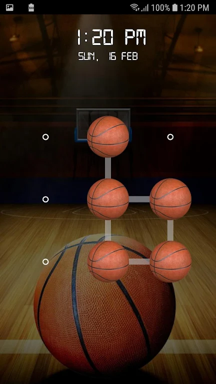 Basketball Screen Lock Pattern स्क्रीनशॉट 3