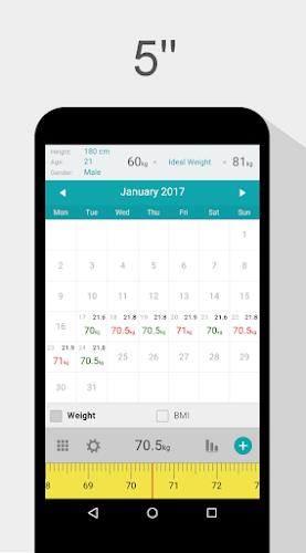 Weight Calendar Captura de tela 0